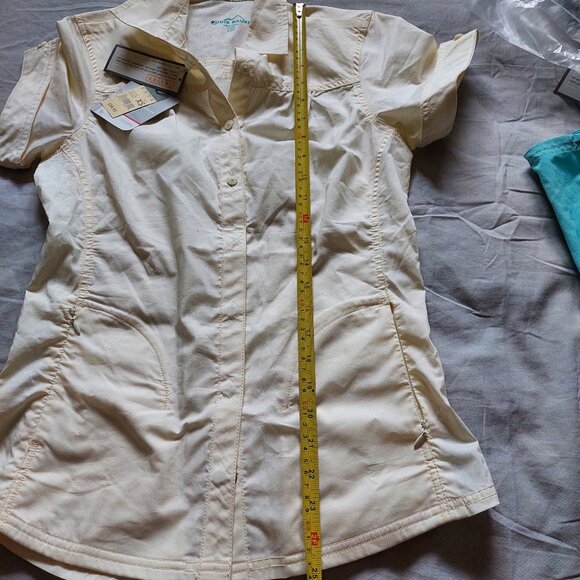 NWT Eddie Bauer Travex Haven Short Sleeve Cotton Blend Shirt - XS - Picture 10 of 11